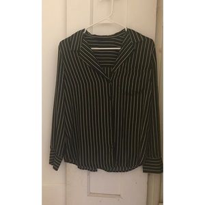 Stripped v neck shirt